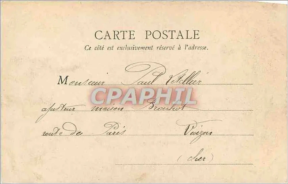 La Roche Vendeia — visão da Bourboule — B.F., Paris - Verso