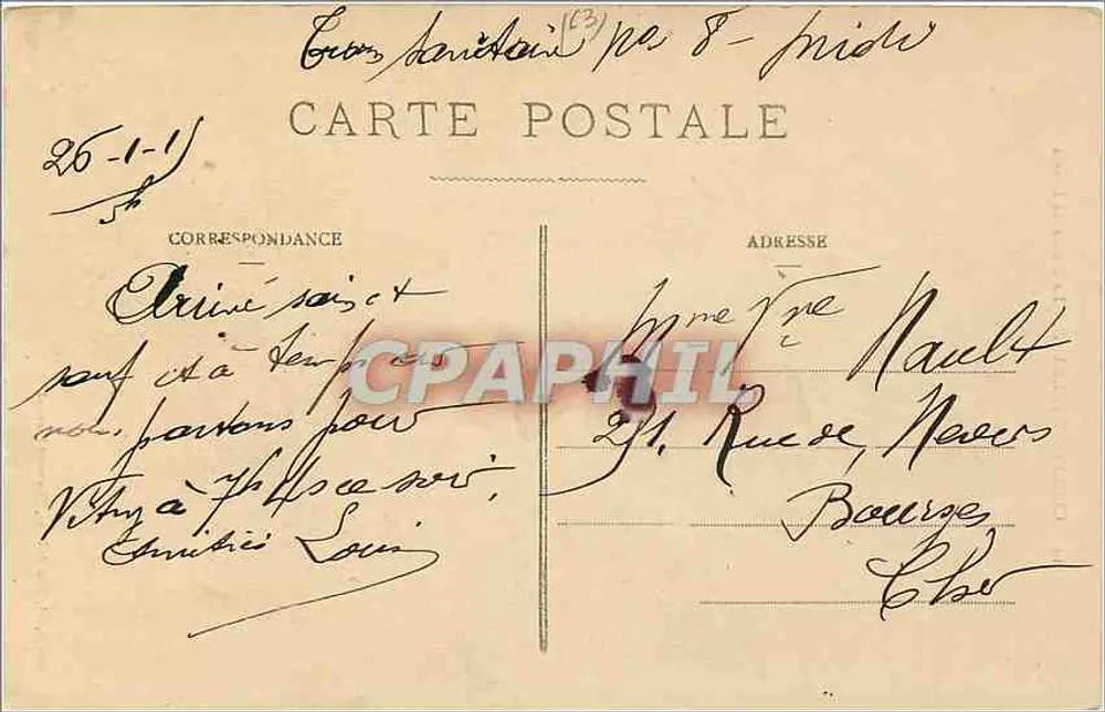 Clermont-Ferrand — Estátua de Desaix — editor Paugf, 21, Rue de l'Église - Verso
