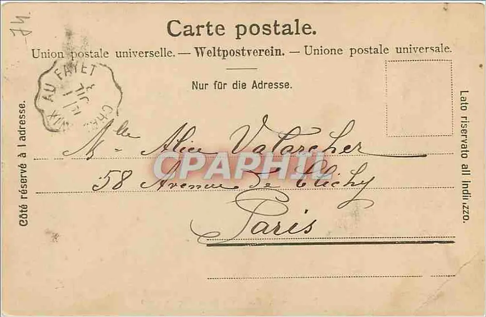 Montanvert — Vue prise de la Mer de glace — Phot. Wehrli frères, Kilchberg, Zurich - Verso