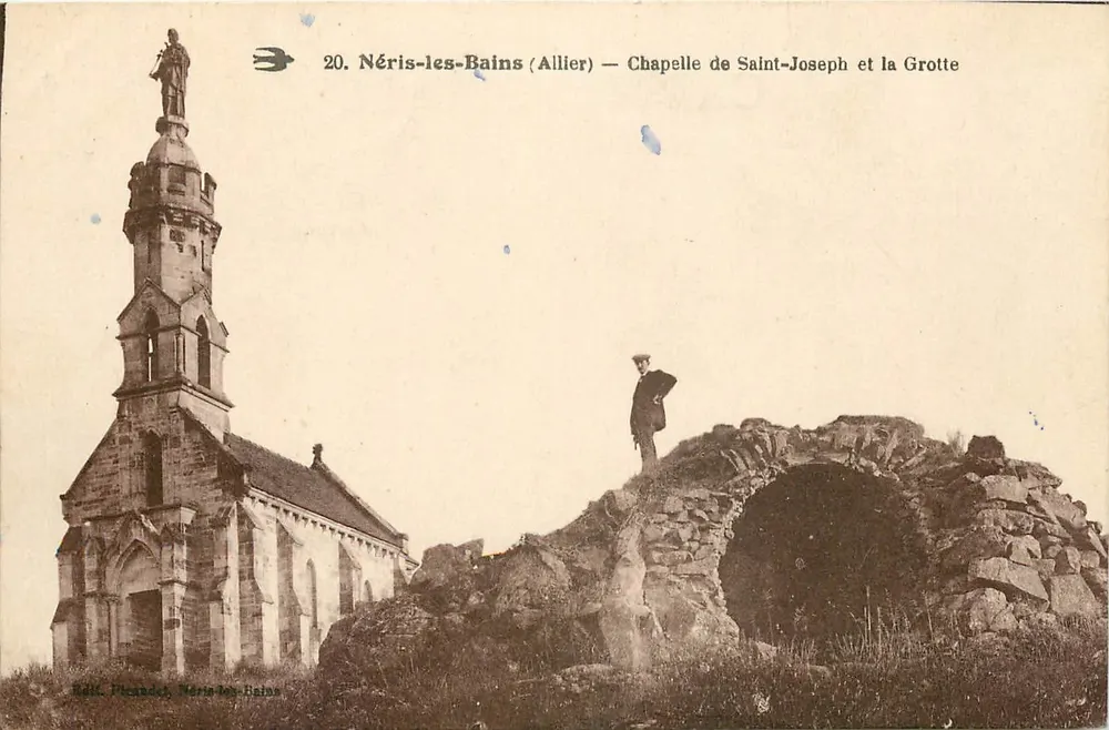 Nérès-les-Bains (Allier) — Chapelle de Saint-Joseph et la Grotte — Edit. Phrancet, Nérès-les-Bains - Vorderseite