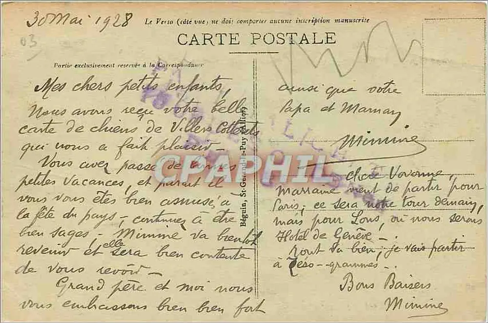 Vichy — Die Ufer des Allier und der Anlegesteg des Golf — n° 424 - Rückseite