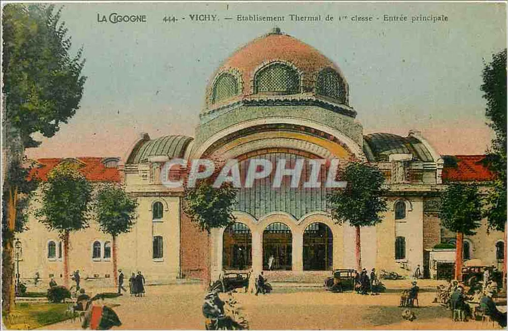 Vichy — Estabelecimento Termal de 1ª Classe — Entrada Principal — La Gipogne, n°444 - Frente