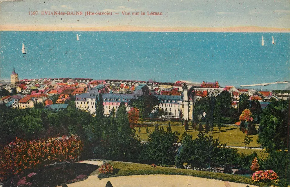 ÉVIAN-les-BAINS (Hte-Savoie) — Blick auf den Léman — L. Fauraz, Verlag, n°1597 - Vorderseite