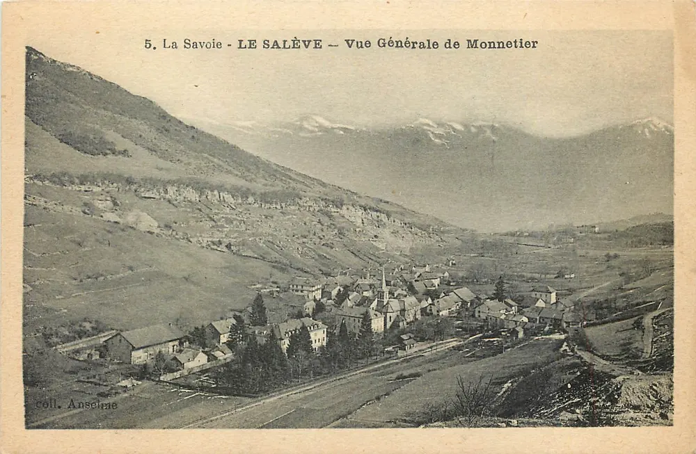 Der Salève — Allgemeiner Blick auf Monnetier — Sammlung Anselme - Vorderseite