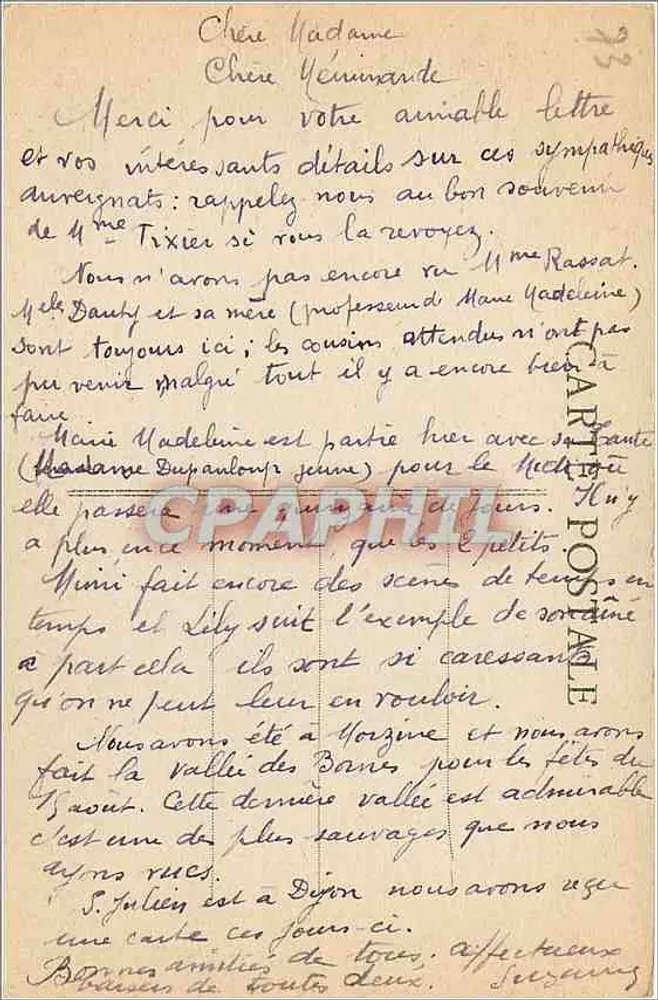 Der Salève — Allgemeiner Blick auf Monnetier — Sammlung Anselme - Rückseite