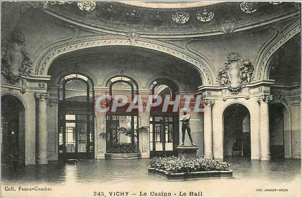 Vichy — The Casino — The Hall — Cell. Faure-Combes, no. 245 - Front