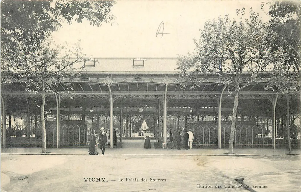 Vichy — O Palácio das Fontes — Édition des Galeries Parisiennes - Frente