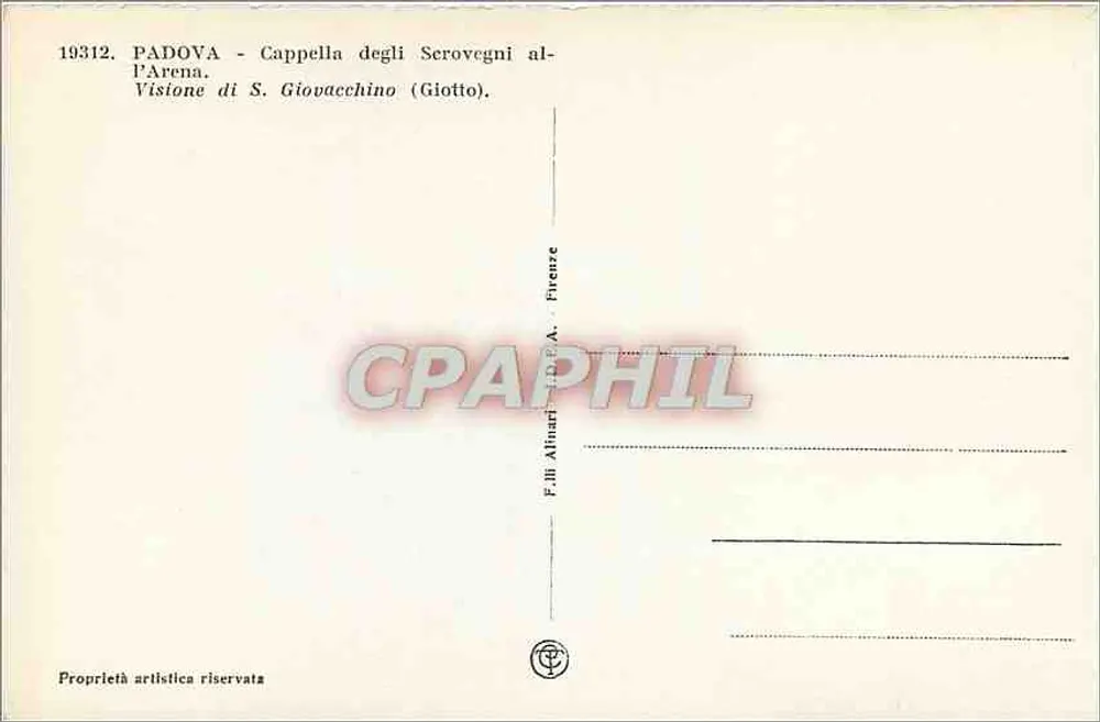 Padoue - Cappella degli Serovegni al-P' Arena - Visione di S. Giovacchino (Giotto) - Verso