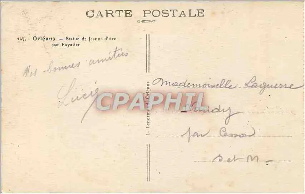 Orléans — Statue de Jeanne d'Arc par Foyatier - Verso