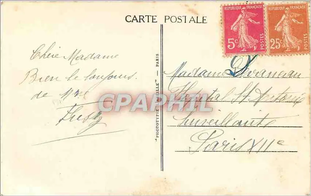 Le Vesinet — El Asilo Nacional — Fachada principal — A.C. 77 - Reverso