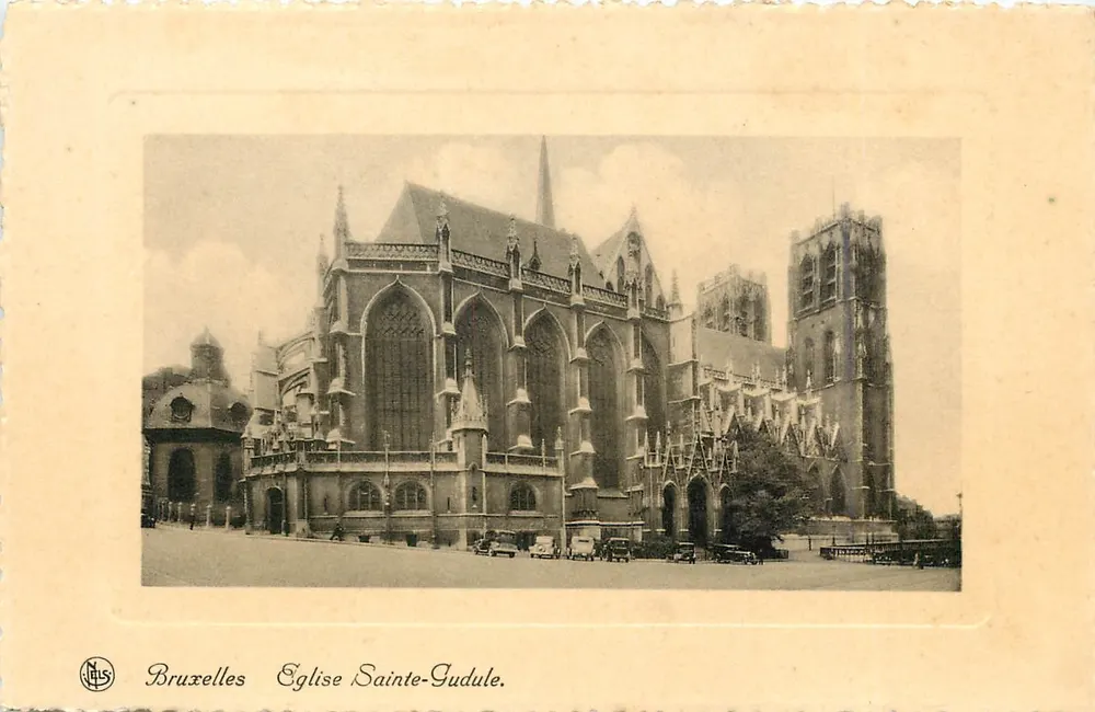 Bruselas - Iglesia de Santa Gudula — editor Thill, n° 22 - Anverso
