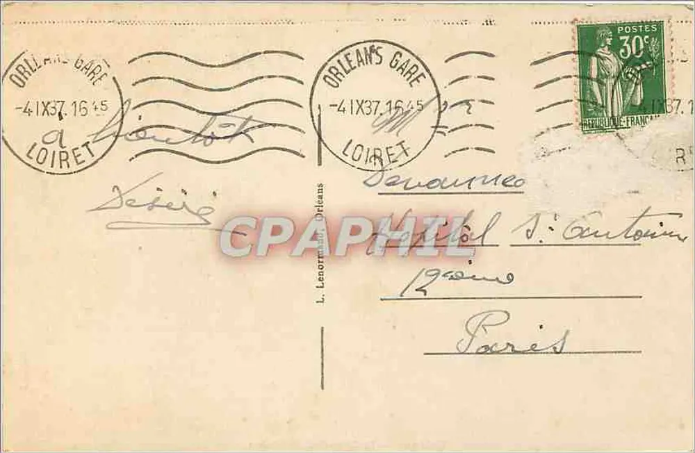 Orléans — O Boulevard de Verdun — Monumento aos Mortos - Verso
