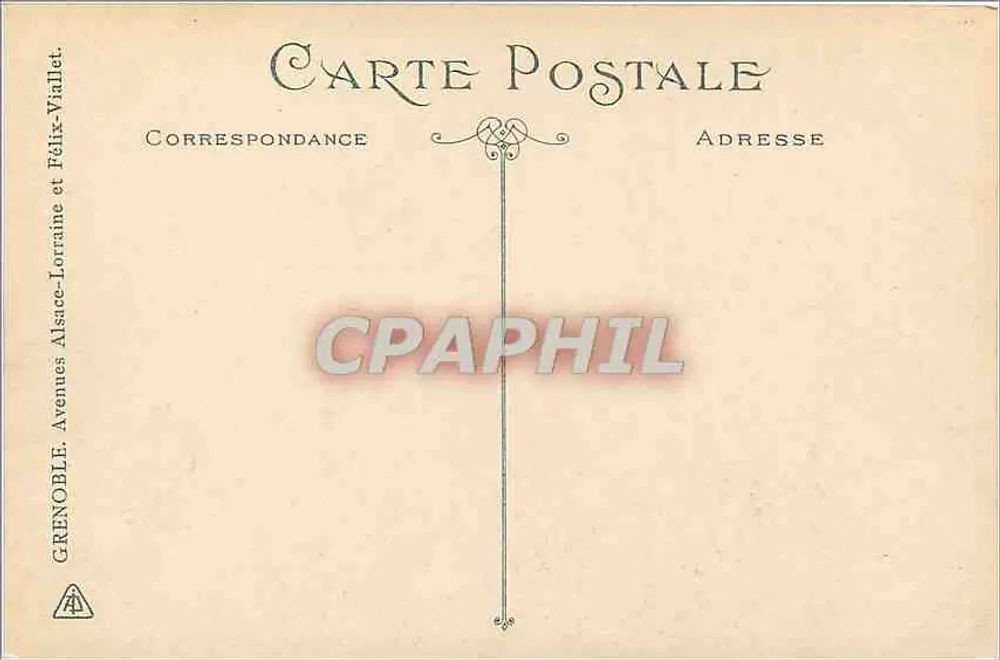 Hotel de Savoie — Grenoble — Verleger G. Violet - Rückseite