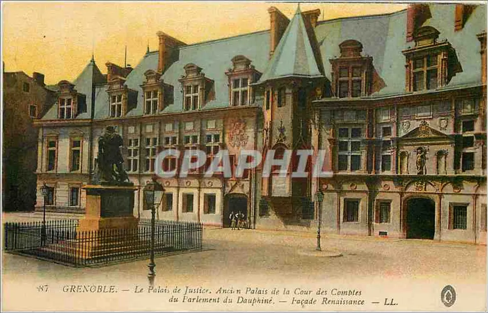 Grenoble — O Palácio de Justiça, Antigo Palácio do Parlamento do Dauphiné — Fachada Renascentista — LL. - Frente