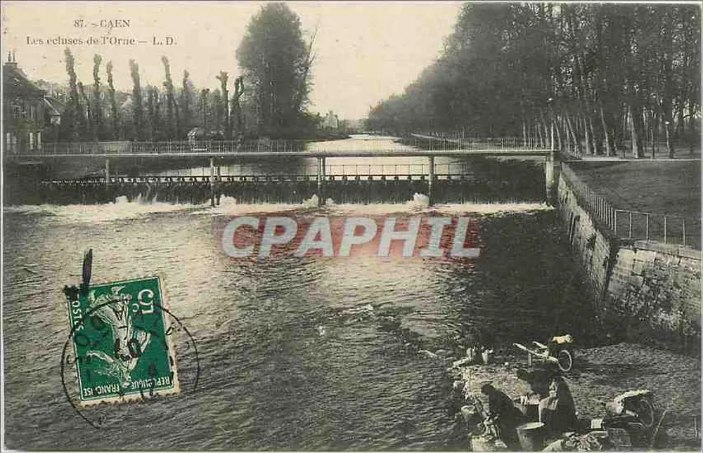 As comportas do rio Orne — Caen — L.D. — Editor L.D. - Frente