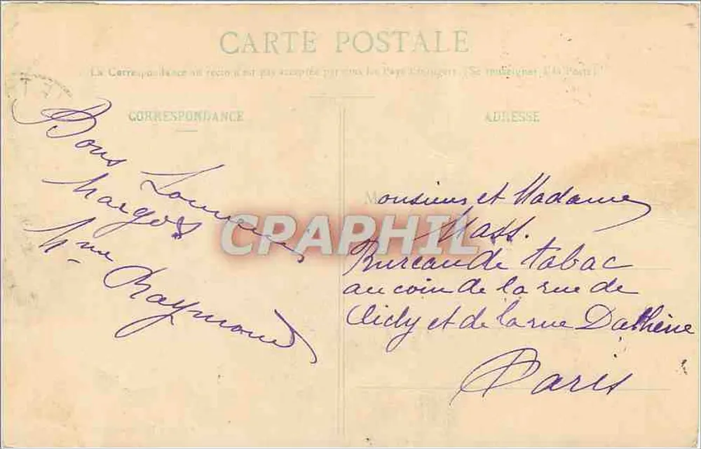 Le Tréport - Der Hafen - Die Dockanlagen, vor dem Brand — Pochette Tréportaise, Mathis, Tréport - Rückseite