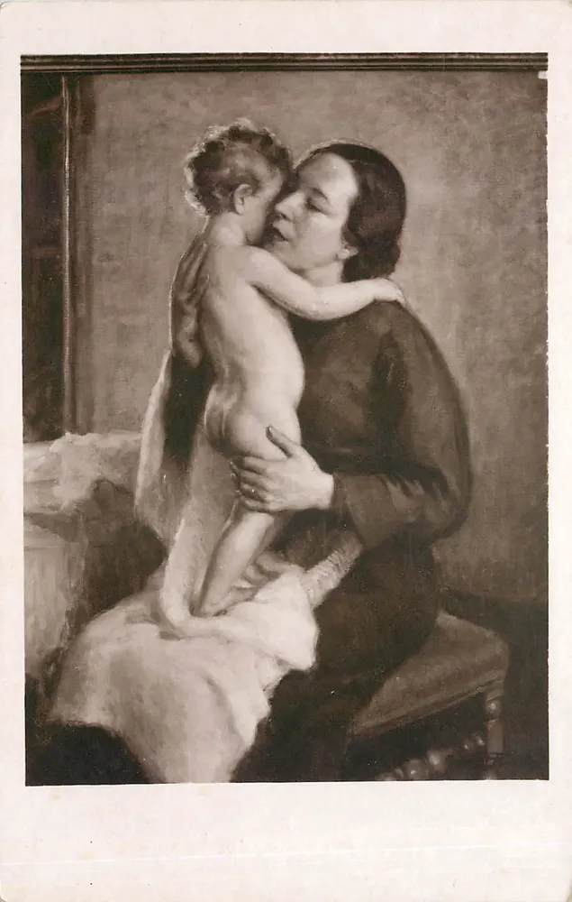 Mère et enfant — Tendresse — Edition A. N., Paris - Recto