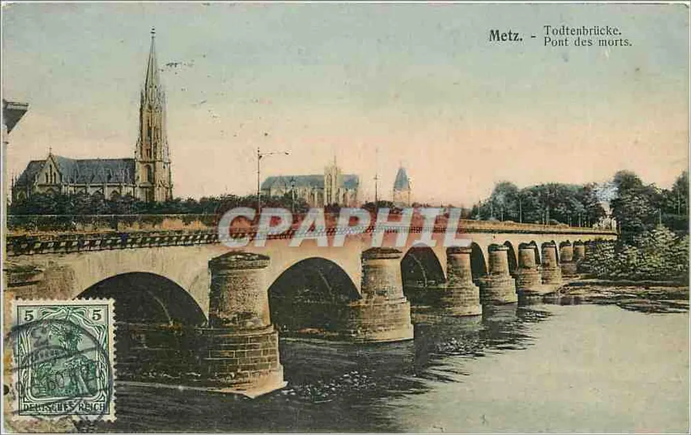 Metz - Pont dos Mortos — editor E. Meistertzheim, n° 1307 - Frente