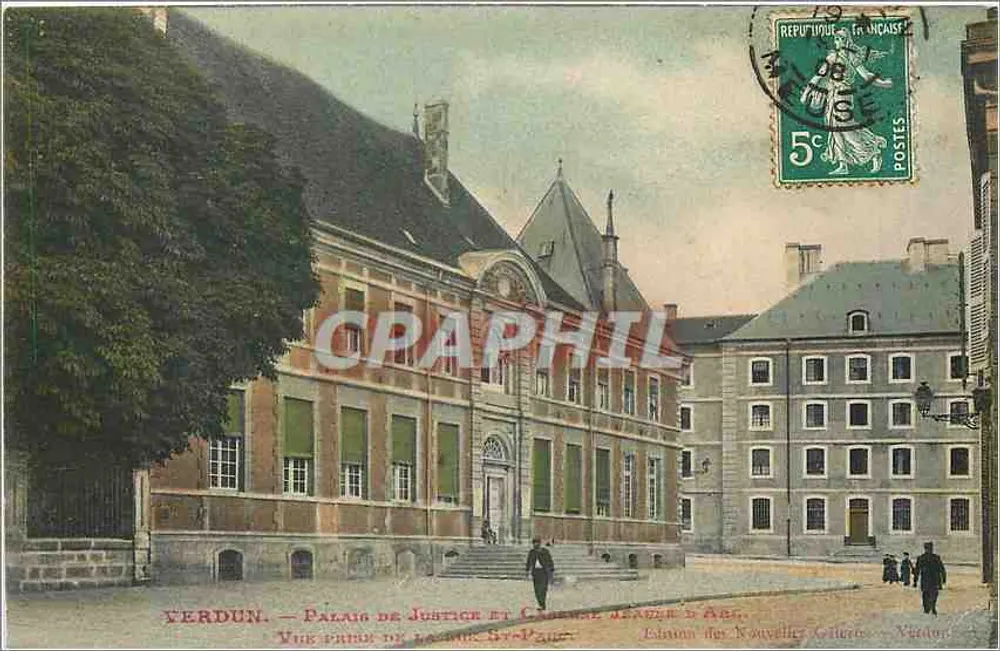 Verdun — Palácio de Justiça e Quartel Alexandre d'Abel — Edição das Grandes Novidades — Verdun - Frente