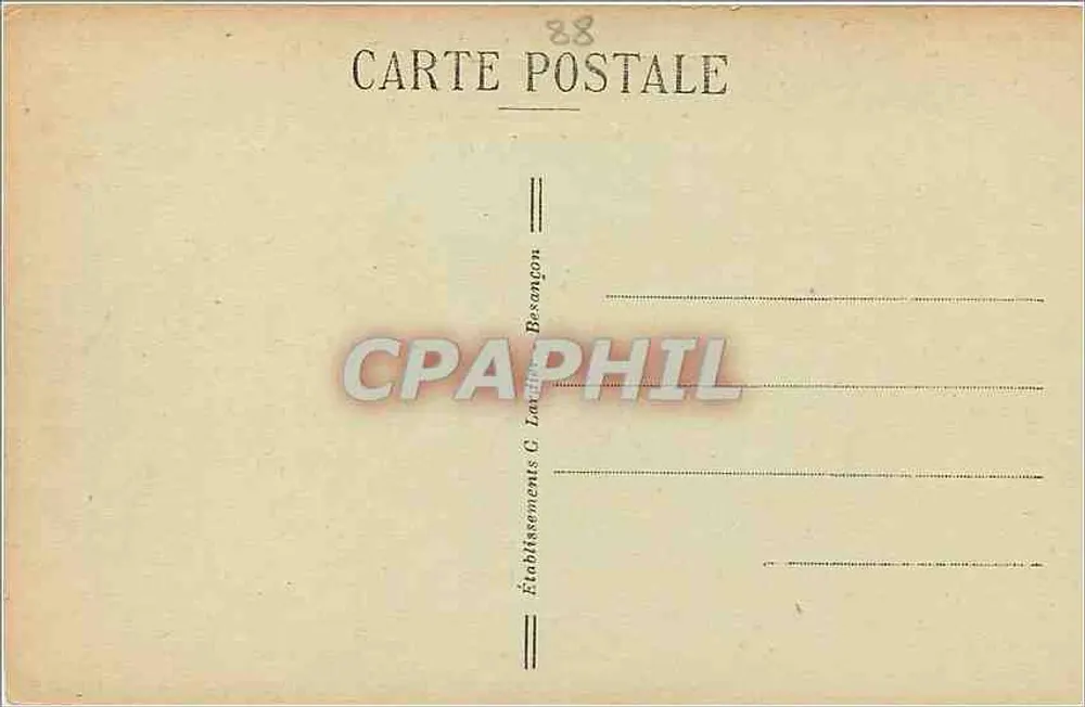 Gérardmer - Le Grand Hôtel du Lac et le Parc — Les Vosges Pittoresques. 20. — Éditeur C. Besançon. - Verso