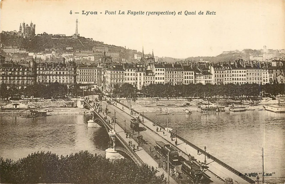 Lyon - Brücke La Fayette (Perspektive) und Quai de Reitz — Verlag 'Lac' n°4 - Vorderseite