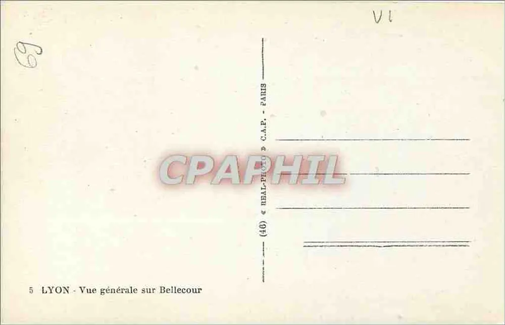 LYON — Algemene uitzicht op Bellecour — C.A.P. — (46) — REAL-PAHIS - Achterkant