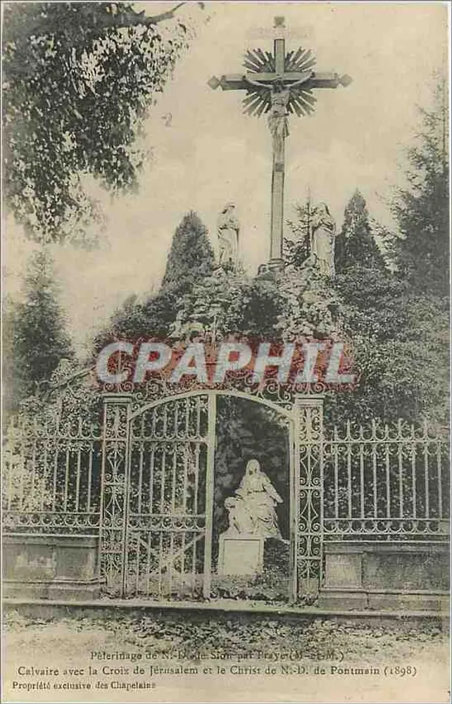 Kreuzweg mit dem Kreuz von Jerusalem und dem Christus von N.-D. de Pontmain (1898) — Exklusives Eigentum der Kaplanen - Vorderseite
