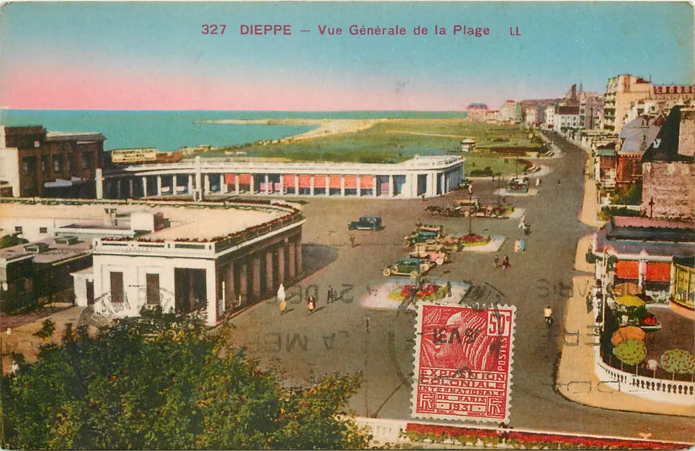 Dieppe — Vista Geral da Praia — LL, n° 327 - Frente