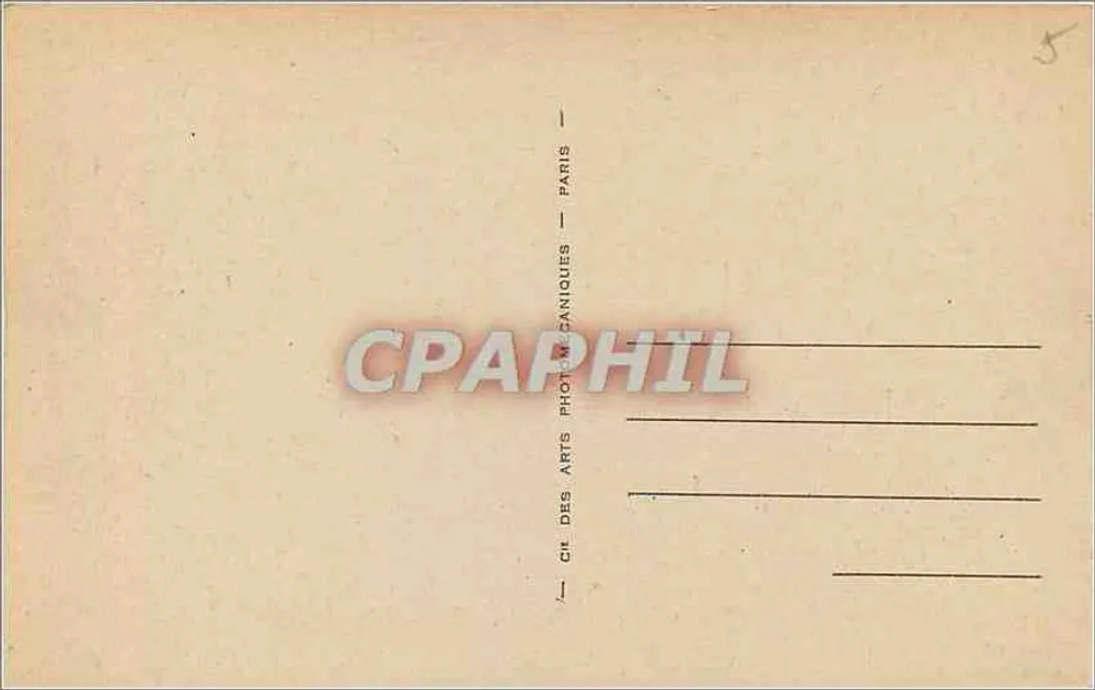 Le Tréport — O Porto visto da Ponta — Cité des Arts Photographiques, n° 415 - Verso