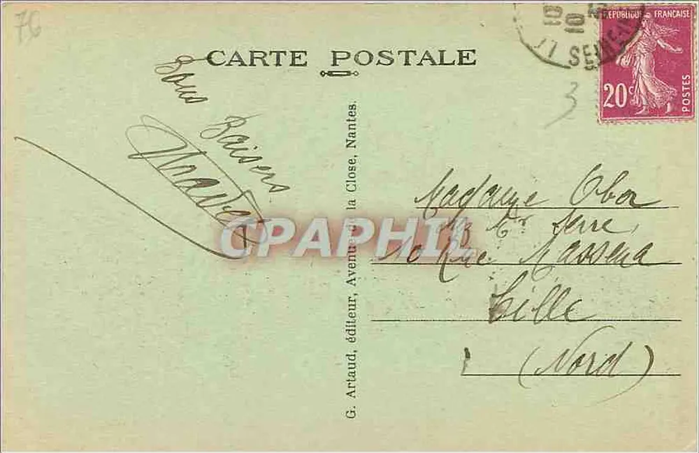 Le Tréport (S.-Inf.) — L'Avant-Port à marée haute — G. Artaud, éditeur - Verso