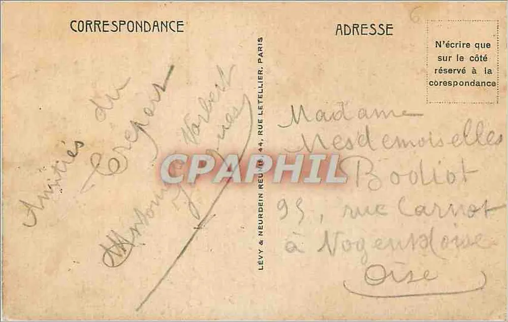 Le Tréport — A Falésia LL — editor LL, n°19 - Verso