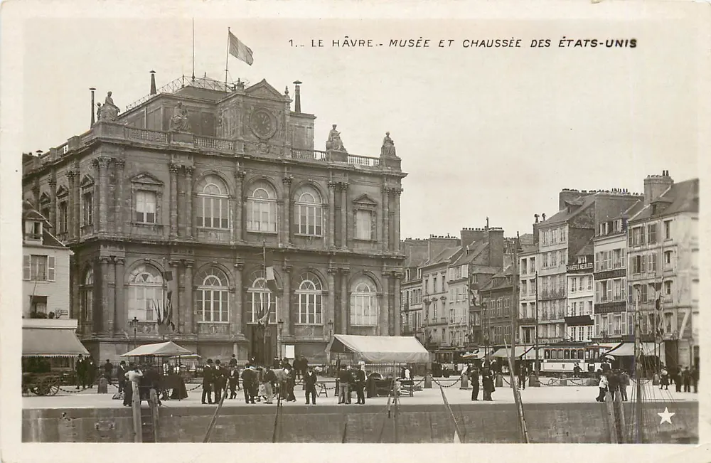 Le Havre — Musée et Chaussée des États-Unis — Éditeur : Chappe & Néel - Recto