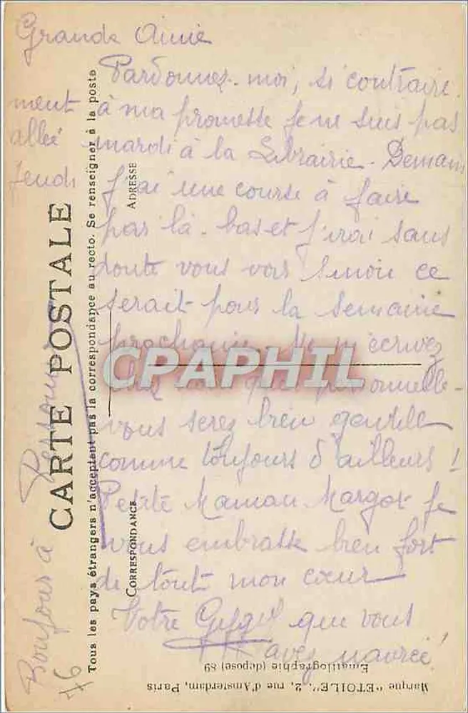 Le Havre — Musée et Chaussée des États-Unis — Éditeur : Chappe & Néel - Verso