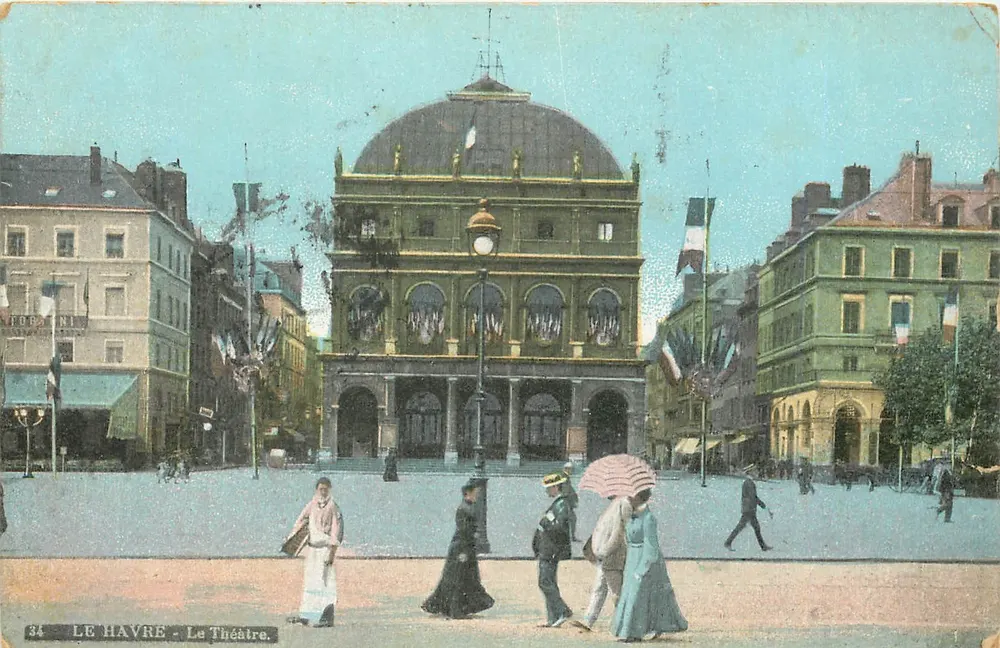 Le Havre - Het Theater — uitgever Toda & Cie, n°34 - Voorkant