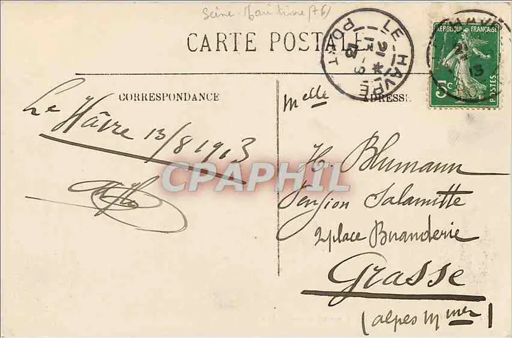 Le Havre — Place Gambetta und das Theater — LL. - Rückseite