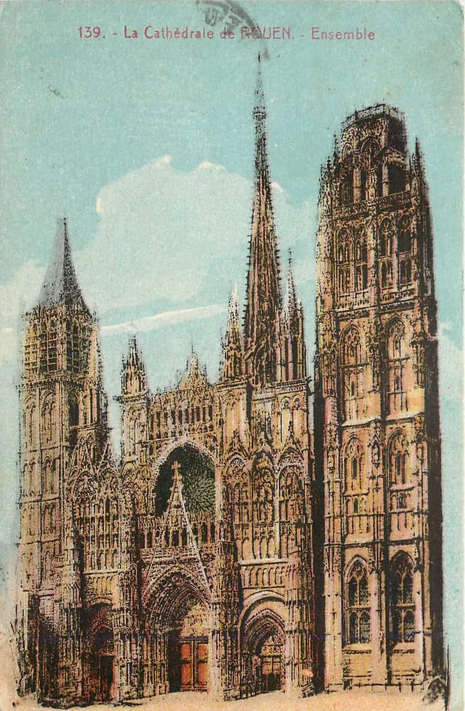 A Catedral de ROUEN - Conjunto — Carta postal n°139 - Frente