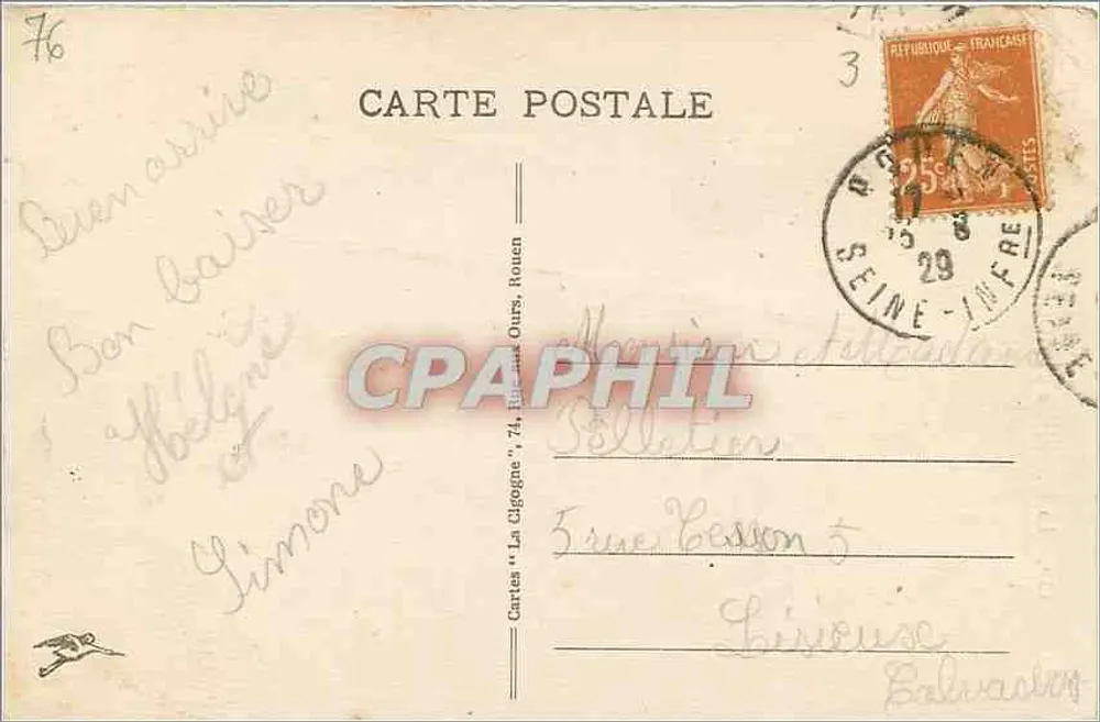 A Catedral de ROUEN - Conjunto — Carta postal n°139 - Verso