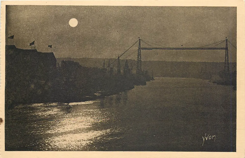 O Ponte transbordeur em Rouen — ao clare de luar — Edição d'Art YVON - Frente