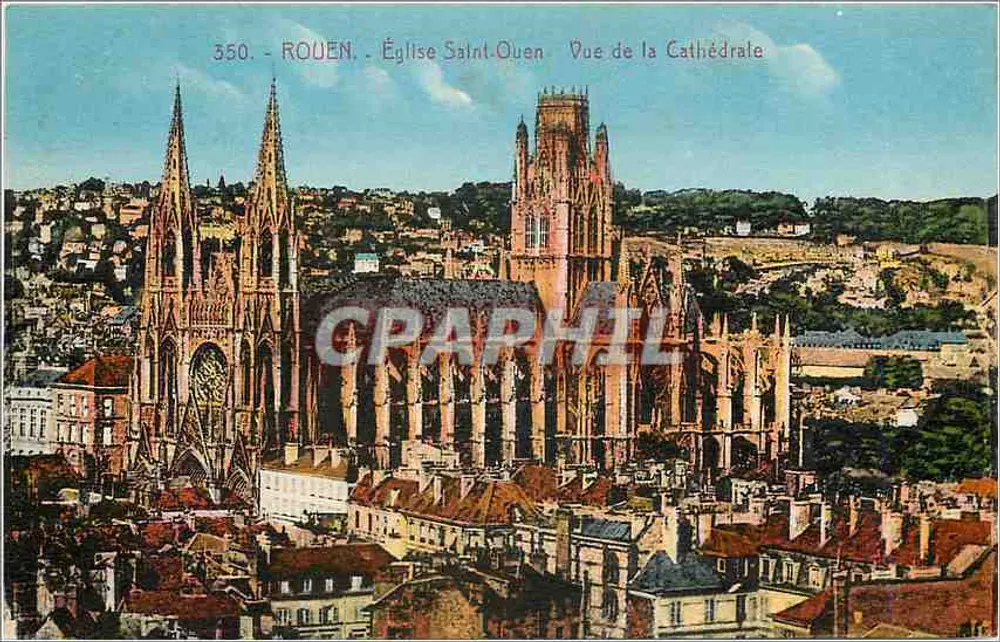 Rouen - Kirche Saint-Ouen Blick auf die Kathedrale — Ausgabe 'La Cigogne', Nr. 350 - Vorderseite