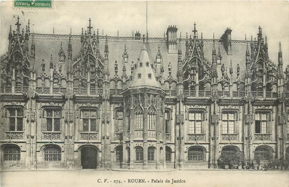 Rouen - Palácio de Justiça — C.V. 274 — República Francesa - Frente