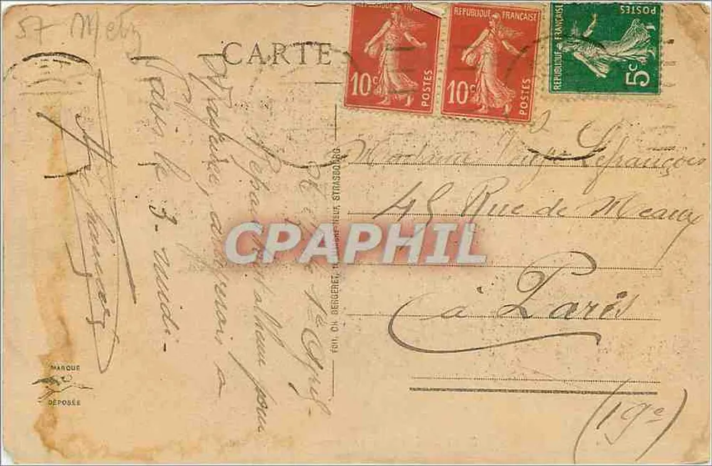 Metz — Vue prise de la Cathédrale — n°6 - Verso