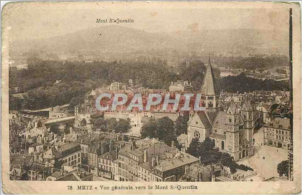 Metz — Allgemeiner Blick zum Mont Saint-Quentin — Edition Ch. Pelletier, Nr. 78 - Vorderseite