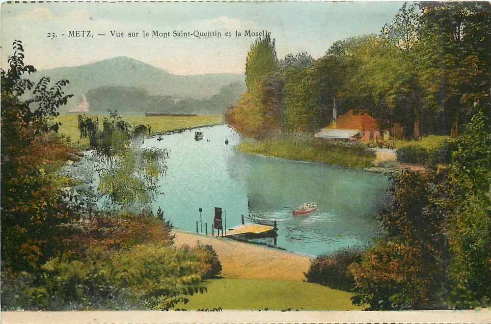 Metz — Blick auf den Mont Saint-Quentin und die Mosel — Nr. 23 - Vorderseite