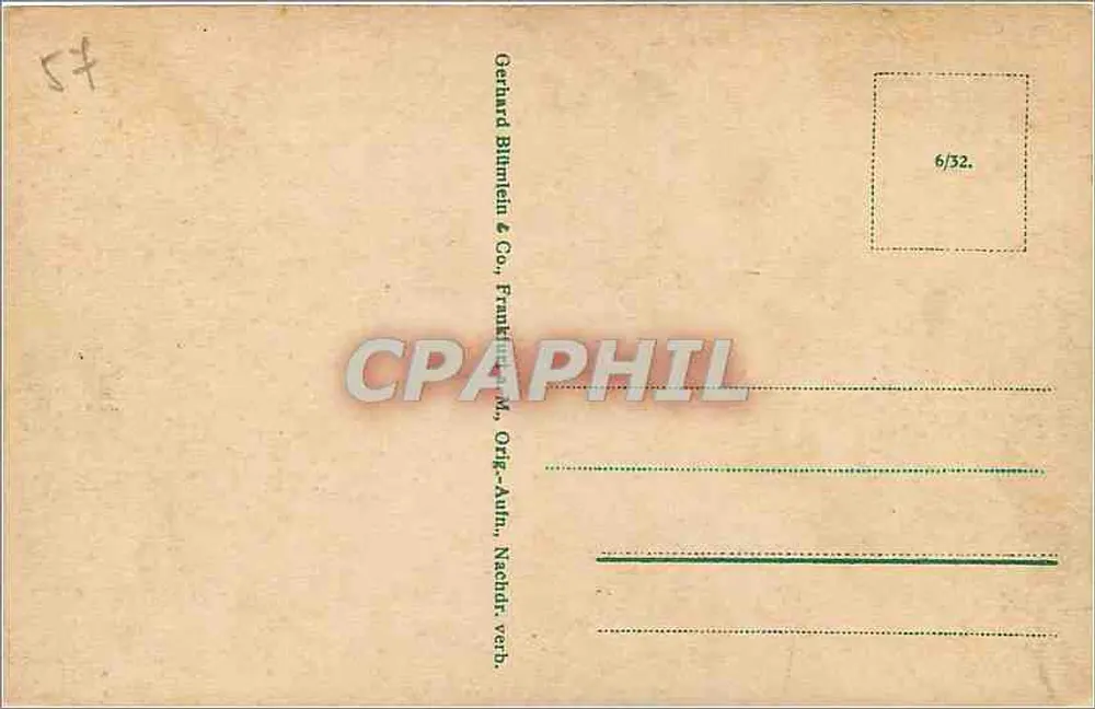 Metz, Digue de la Pucelle et Moyen Pont — édition Gerhard Blumlen & Co. Frankfurter M. - Verso
