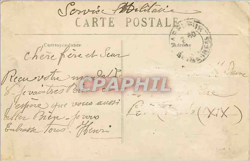 Harfleur (Seine-Inf.) — Vue générale des Établissements Schneider — E. Mellet, édit. Harfleur - Rückseite