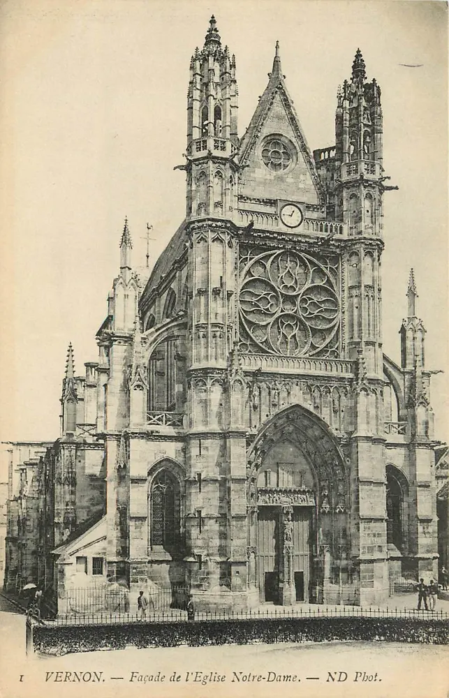Vernon — Facade of Notre-Dame Church — ND Phot. - Front