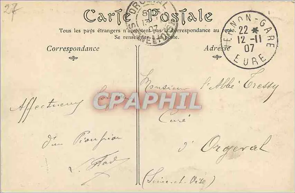 Vernon — Kirche Notre-Dame und alte Häuser — Verlag P. Jéron - Rückseite