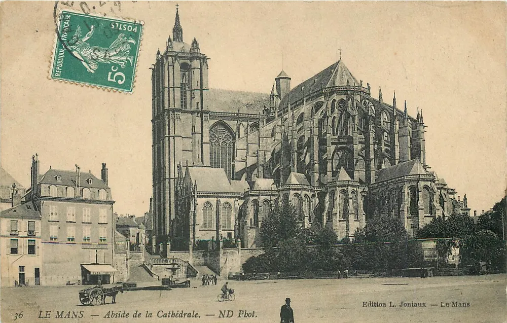 Le Mans — Abside da Catedral — Edição L. Joniaux — Le Mans - Frente