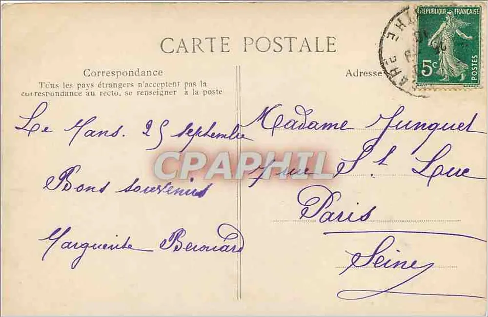 Le Mans — A Catedral — A Abside — Edit. Labout, Paris - Verso