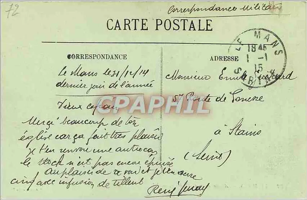 Le Mans — Abside da Catedral — LL. — A la Civette - Verso